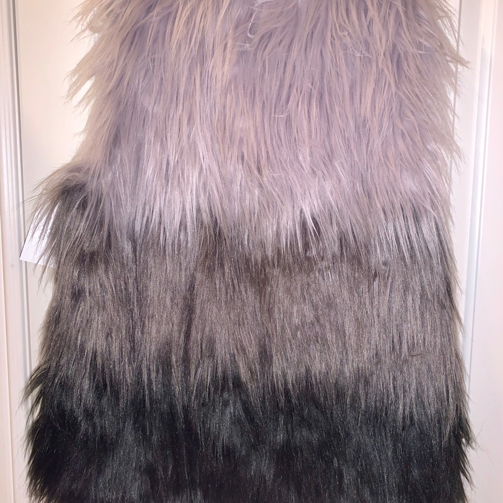 Boutique Ombré Brown Faux Fur Vest